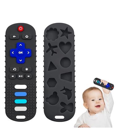 YAPROMO Silicone Teething Toys  Remote Control Shape Teething Toys for Babies 6-18 Months  Remote Teether Toys for Toddlers Infant  Baby Silicone Chew Toys BPA Free