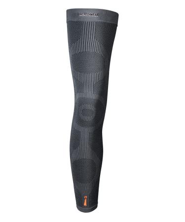 Incrediwear Leg Sleeve  Full Length Long Leg Sleeve for Leg Pain Relief & Leg Muscle Recovery, Helps Lower Swelling & Inflammation, Promotes Circulation, Leg Sleeves for Men & Women (Charcoal, Large) Large (Pack of 1) Cha