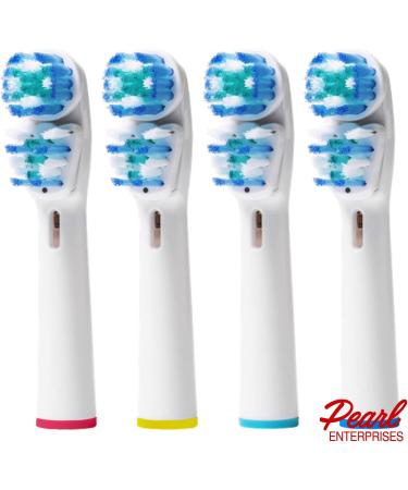 12 Replacement Brush Heads Compatible with Oral b Braun - Fits Kids Pro 1000, Sonic Floss, Dual Clean, Cross Action & More - Double Clean, Floss & 3D Pro White Brushes - Buy Online on GoSupps.com