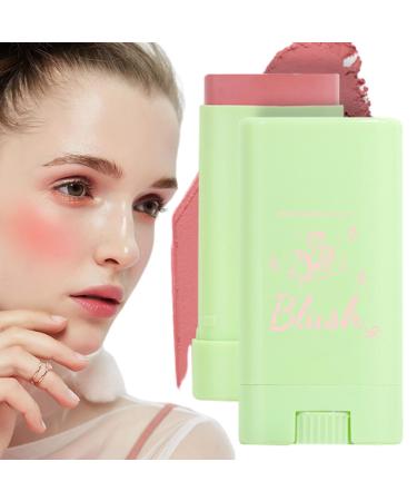 Makeup Blush Stick, Pigmented Cream Blush Stick, Matte Cream Blush Stick, Natural Finish, Waterproof, Long Lasting, for All Skin Tones Chaies