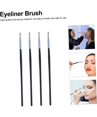 Baluue 4pcs Fine Eyeliner Brush Make up for Face Eyebrow Liner Brush Eye Tool Brush Black Fiber - Buy Online on GoSupps.com
