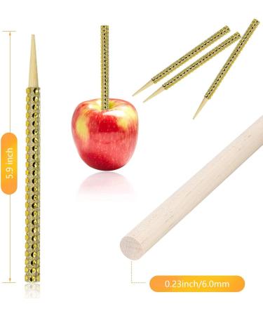 Bling Bamboo Sticks for Candy Apples and Treats 24-Pack (Gold) - Buy Online on GoSupps.com