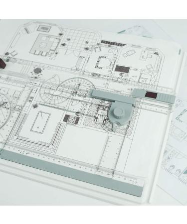 JILoffice A3 Drawing Board  Lightweight Multi-Funtion Drafting Table with Adjustable Measuring System Angle - Buy Online on GoSupps.com