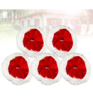 Frcolor 5pcs Christmas Hair Scrunchies - Red Elastic Ponytail Holders for Women & Girls - Buy Online on GoSupps.com