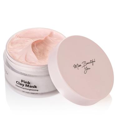 Pink Clay Mask for Blackheads and Pores - Facial Healing Clay for Pore Shrinking & Oil Control - Pore Minimizer Mask - Acne Treatment - Premium Skin Care by Miss Beautiful You