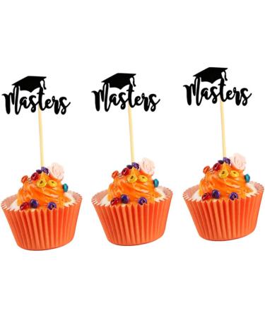 Artibetter 12pcs Doctoral Hat Cupcakes Cake Picks For Graduation Decorations Capacillos Para Cupcake Earth Tones Lip Gloss Wooden - Buy Online on GoSupps.com