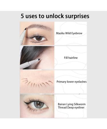 Double Tip Eyeliner - Double Tip Waterproof Eyeliner - Smudge Proof Double Tip Liquid Eye Liners For Women - Long Lasting Lower Eyelash Pencil Sweat Proof Makeup Fulenyi Gray Brown Claws - Buy Online on GoSupps.com