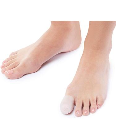 PEDIMEND Silicone Gel Toe Cap Sleeve + Silicone Gel Hammer Toe Straightener (2PAIR - 4PCS) - Overlapping Toe Nails - Prevent Painful Rubbing - Thumb Valgus Protector - Unisex - Foot Care - Buy Online on GoSupps.com