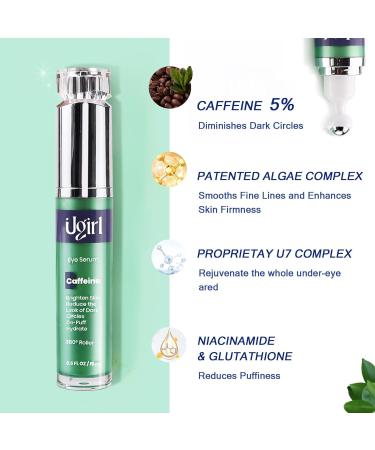 Eye Cream for Dark Circles & Puffiness - Anti-Aging Caffeine Serum with 360 Cooling Applicator | 0.5 Fl Oz | Perfect Stocking Stuffers for Women - Buy Online on GoSupps.com