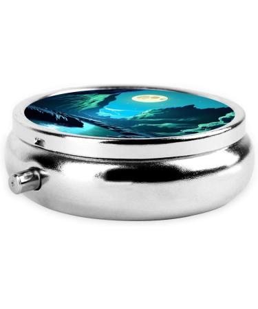 Water Moon Caveround Pill Box | 3-Compartment Portable Organizer for Travel & Purse - Buy Online on GoSupps.com