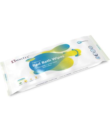 Omnitex Extra Thick Bed Bath Wipes - 60x Microwaveable | Large Rinse-Free Body Cleansing for Elderly with Aloe Vera & Vitamins | Cleanse & Protect | Paraben & Alcohol-Free | 5x12pk - Buy Online on GoSupps.com