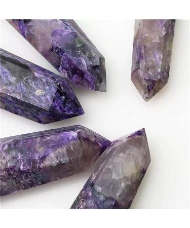Buy JUKUCKV 70mm-80mm Natural Charoite Point Crystal Wand - Healing Purple Tower for Spiritual Support | International Shipping Available - Buy Online on GoSupps.com
