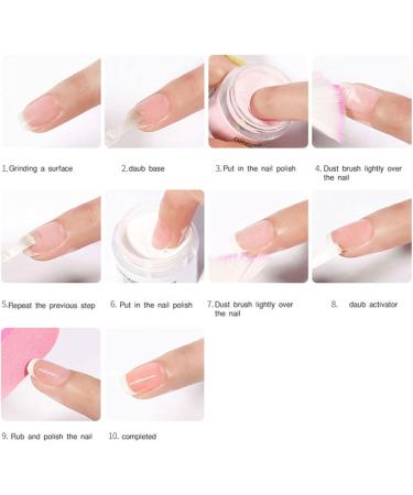 Layhou 6 Colors Dip Powder Nail Kit - Nail Dipping Powder Kit Powder Nails Dipping Powder Set for DIY Salon No LED Nail Lamp Needed Nail Art Manicure with Base Top Coat Activator (Set 5) 05 - Buy Online on GoSupps.com