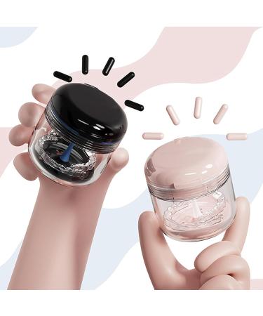 Sureh Retainer Case - Portable Prosthesis Bath Box with Brush & Mirror for Dentures Bridges & Braces (Black) | International Shipping - Buy Online on GoSupps.com