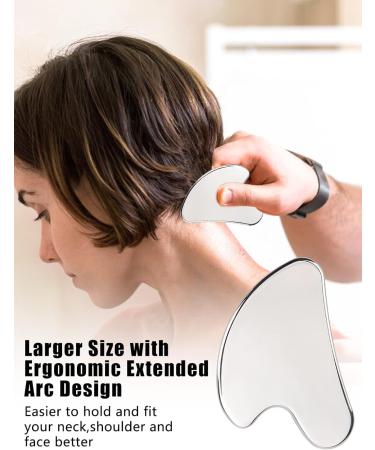 Stainless Steel Gua Sha Tool - Heart Shape Facial Massage Device for Contouring & Slimmer Face - Buy Online on GoSupps.com