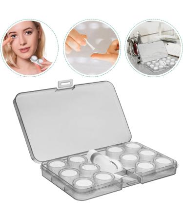 Minkissy Portable Contact Lens Case Travel Set with Tweezers & Bottle - Compact Gray Design (16.00x9.80x2.00cm) - Perfect for International Shipping - Buy Online on GoSupps.com