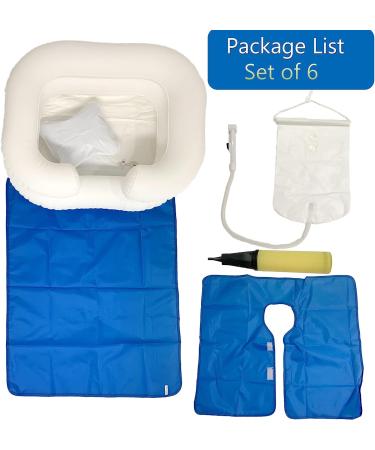 Bedside Shower System with Water Bag 2.5 Gallons - Set of 6 | Easy & Safe Bathing for Disabled and Elderly - Buy Online on GoSupps.com