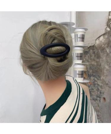YPKIA 4-Piece Ellipse Hair Clips Set for Women & Girls - Classic Matte Automatic French Hair Accessories for Thin Hair - Buy Online on GoSupps.com