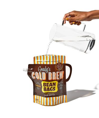 Grady's Cold Brew Coffee Spouch with 2 Bean Bags + Pour Bag - 4 Servings 4oz (Pack of 1) - Buy Online on GoSupps.com
