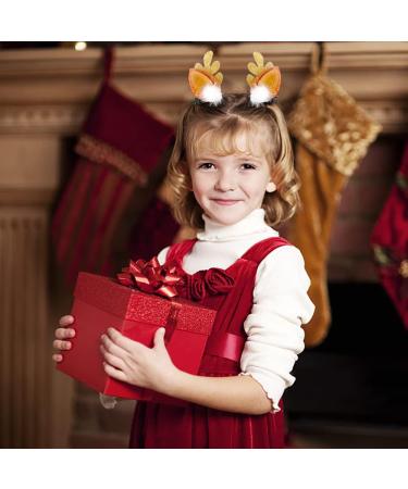3 Pairs Christmas Hair Clips Cute Reindeer Antlers Ears Hair Accessory (Classic Christmas Style) - Buy Online on GoSupps.com