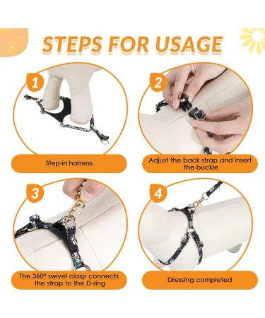Eyein No Pull Small Dog Harness & Lead Set - Adjustable Lightweight Vest Harness for Small Dogs - Escape Proof & Easy Fit - XXS Black - Buy Online on GoSupps.com