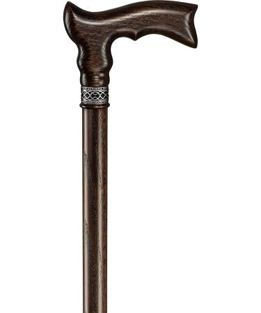Extra Long Handmade Ergonomic Walking Cane for Tall Men - 39 Inch Walnut Stylish Carved Wood Fashionable Stick - Buy Online on GoSupps.com