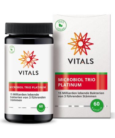 Vitals - Microbiol Trio Platinum 60 capsules.Probiotic with a very high dose: 15 billion living bacteria of 3 known tribes (Lactobacillus Rhamnosus GG).Bacteria arrive alive.