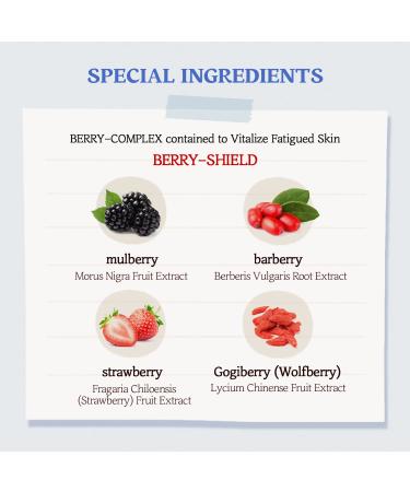 SKINFOOD Berry Moisturizing Sunscreen SPF 50+ PA++++ 1.69fl.oz - Chemical Deep Moisturizing UV Protector with Watery Weightless Texture - Buy Online on GoSupps.com