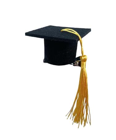 Graduation Hats | 3D Graduation Hat Hairpin Graduation Hat Hairpin Set 3D Graduation Hat Inserts Graduation Accessories for College University High School Yellow