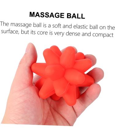 Magiclulu Star Fitness Ball - Portable Massage Roller & Coordination Training Tool | Elastic Silicone Pilates Ball (8x8cm) - Foot Massager in Red - Buy Online on GoSupps.com