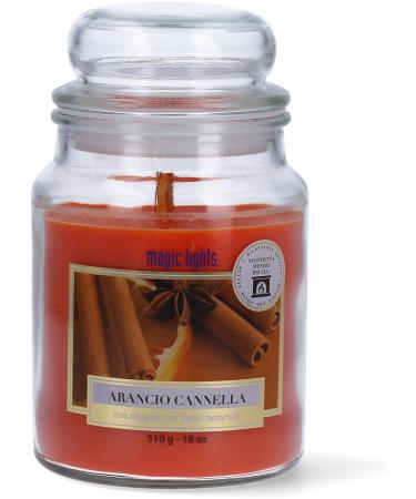 Magic Lights Orange Cinnamon Candle - 510g | Natural Wood Wick | Eco-Friendly Vegetable Wax | Made in Italy - International Shipping Available - Buy Online on GoSupps.com