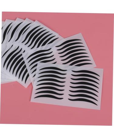 DRESSOOS 80 Pairs Eyeliner Eyeshadow Sticker Eyeliner Stencil Eyeliner Sticker with Eyelashes Crease Black - Buy Online on GoSupps.com
