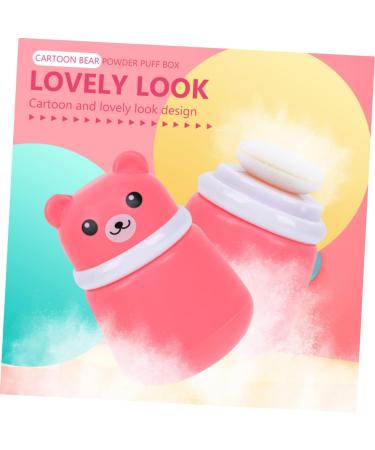FRCOLOR 2pcs Baby Powder Box Set with Puff | Newborn Face Wash Dispenser | Talcum Powder Storage Box | Creative Pink Design - Buy Online on GoSupps.com