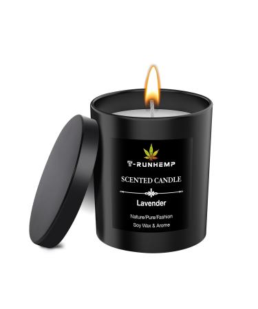 Scented Candles |hemp candels | Luxury 100% Natural Lavender Essential Soy Candles | Aromatherapy Candle Jar with Lid Scented Candles for Home Scented | Men Candles | Bathroom Candle