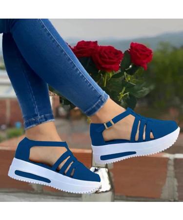 GETBEE Platform Wedge Sandals: Women's Casual Summer Ankle Buckle Shoes - Buy Online on GoSupps.com
