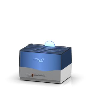 Essential Oil Diffuser Sunset Afterglow Diffuser Humidifier Cool Mist Humidifier with Auto Shut-Off Protection 7 Color Lights for Home Bedroom Office (White)