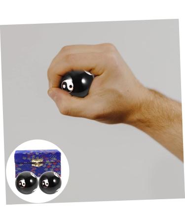 Fomiyes 2-St Massage Globe Stress Balls | Gymnastics Yoga & Hand Massage Tools | Metal Stress Relief Balls in Brocade Box - Buy Online on GoSupps.com