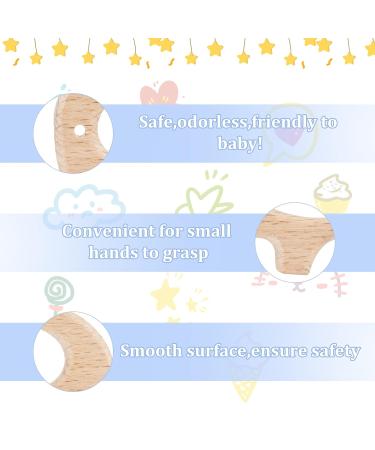 Aoliandatong 6 Wooden Animal Figures | Baby Bite Rings & Teething Toys for Toddlers - Safe & Eco-Friendly - Buy Online on GoSupps.com