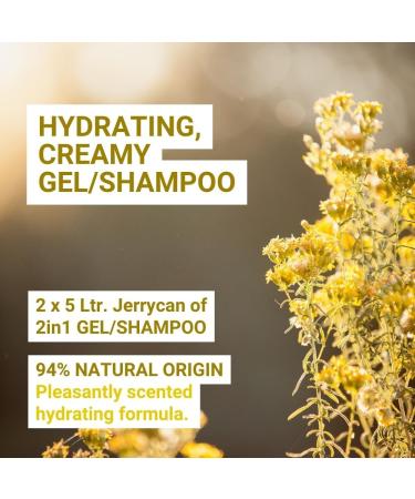 GPQ GESPROQUIMIA SL GPQ Amenities Hotel 2in1 golden gelshampoo 2 bottles x 5 l 94 natural with conditioner without parabens hotel rural house holiday home B & B produced in Spain sweet 5 l Paquete de 2 - Buy Online on GoSupps.com