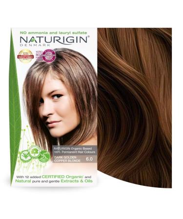 Coloration Femme Permanente Naturigin chatain clair 6.0 sans ammoniaque et sans parab nes couvre jusqu 100% des cheveux gris Longue Tenue Vegan Cruelty Free