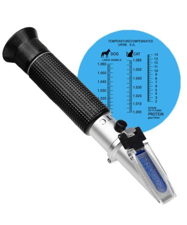 BOWONG Clinical Refractometer Veterinary Hand-Held Refractometer Vet Veterinary Medicine RHC-300 Serum Protein Urine Density for pet Dog (Large Animal) and cat