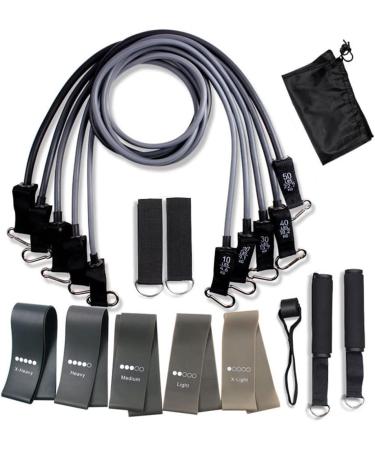 16 Pcs/Set Fitness Resistance Bands 200LB Men Training Belt Yoga Bands Pull Rope Gym Equipment Elastic Tube (Multi Colored) Multicolor colored - Buy Online on GoSupps.com