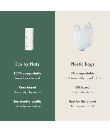 Eco by Naty Ecological Diaper Bags - 100% Compostable (Pack of 2 1 Bag x 50 Pieces) | Sustainable Baby Products - Buy Online on GoSupps.com
