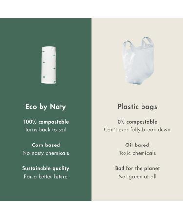 Eco by Naty 100% Compostable Baby Diaper Bags Biodegradable 50 Pack | Eco-Friendly & Sustainable Solution - Buy Online on GoSupps.com