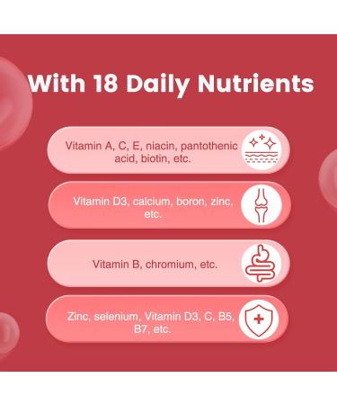 Nature's Key Women's Strawberry Flavored Multivitamin Gummies 90 Count Immune Support 18 Essential Vitamins Niacin Pantothenic Acid Biotin Calcium & Folic Acid - Buy Online on GoSupps.com