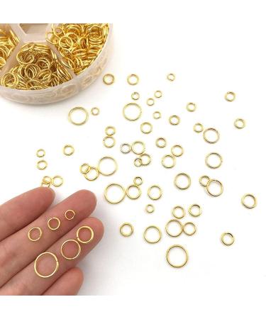 1500Pcs Mixed Sizes Open Jump Rings for Jewelry Making with Storage Box & Tool - Gold Finish - Buy Online on GoSupps.com