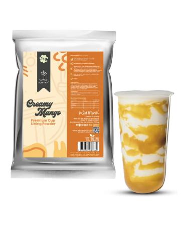 Wild Monk Creamy Mango Cup Lining (1kg) 67 Servings Premium Cup Lining Powder Form Add Flavor to Bubble Tea & Desserts