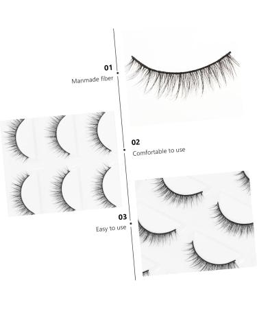 FOMIYES 15 Pairs Short Eyelash 3d Fake Eyelashes False Eyelashes Dense Eyelashes 3d Synthetic Eyelashes Art Eyelashes Natural Look Eyelashes 3d Eyelashes Glue Artificial Fiber Slim 6d - Buy Online on GoSupps.com