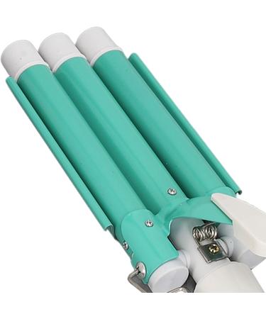 Ceramic Triple Barrel Curling Iron Wand Hair Crimper for Salon Green Adjust Temp Frizz Waves All Hair Types Convenient (US Plug) - Buy Online on GoSupps.com
