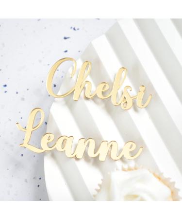 Acrylic Cake Charm Name Cake Topper Name Cake Charm Personalised Silver Gold Custom Cake Decorations - Buy Online on GoSupps.com
